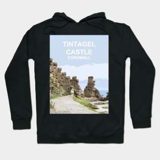 Tintagel Cornwall. Cornish gift Travel location poster Hoodie